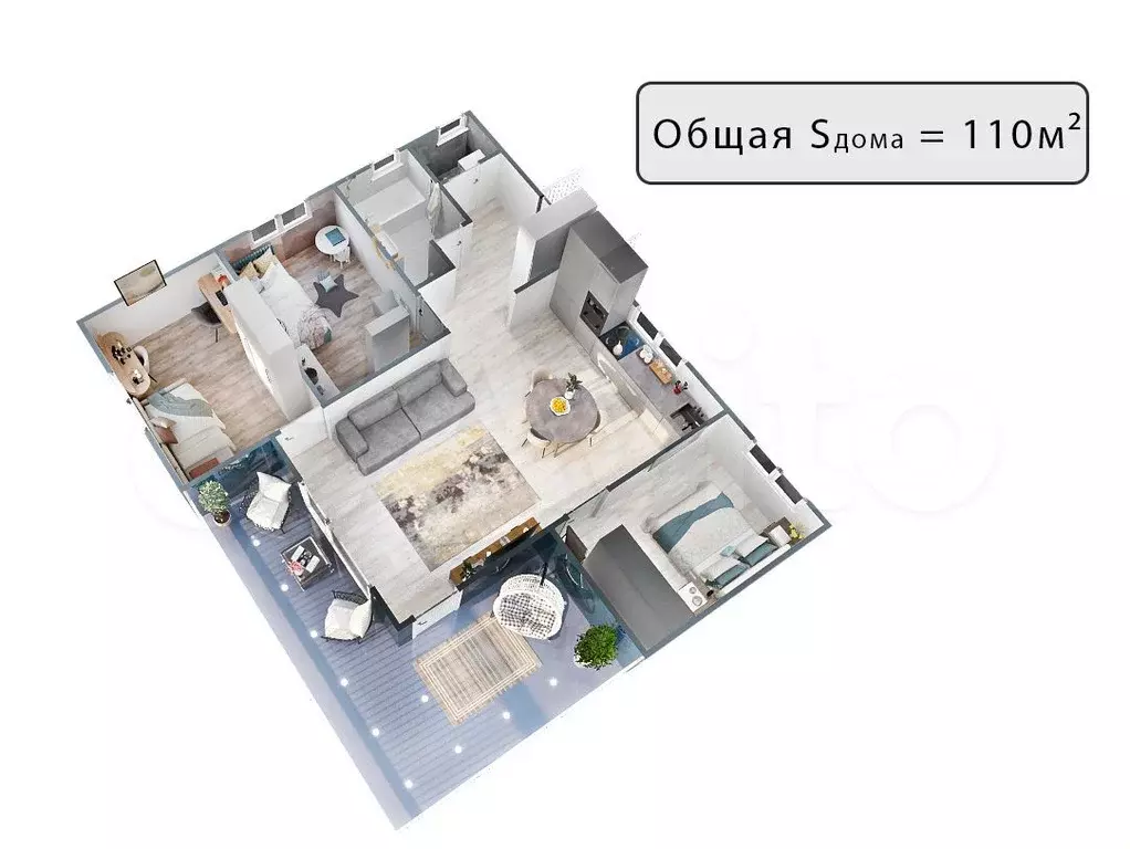 Дом 110 м на участке 10,9 сот. - Фото 1
