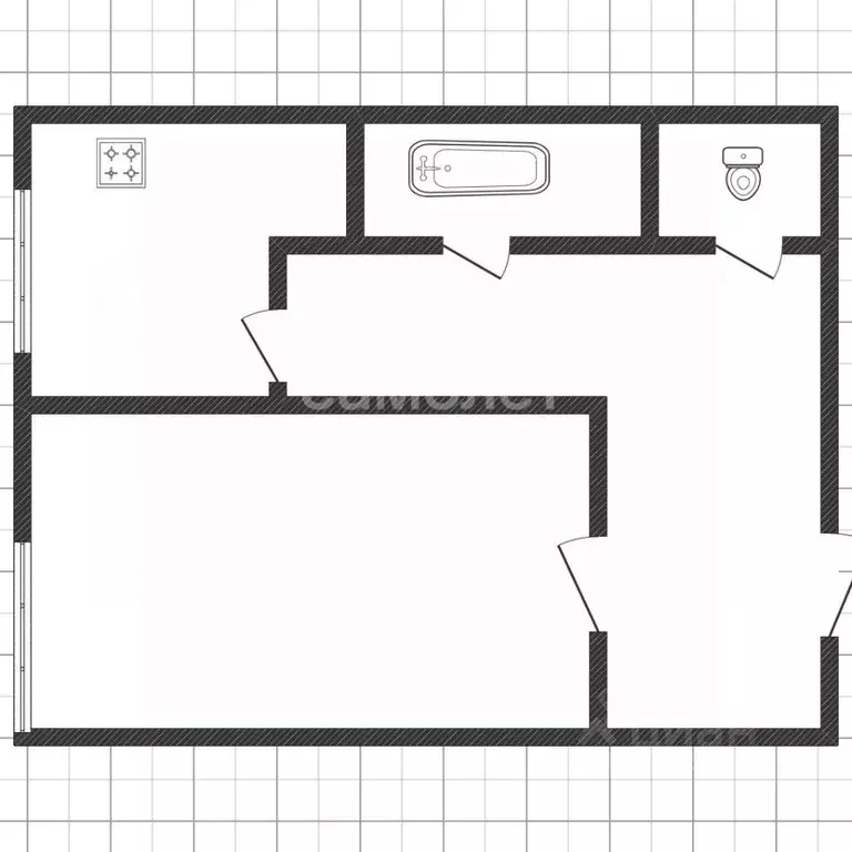 1-к кв. Липецкая область, Липецк Краснознаменная ул., 2Г (32.0 м) - Фото 2