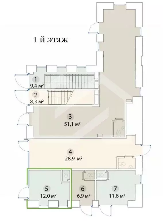 Помещение свободного назначения в Москва ул. Бахрушина, 36/14С3 (12 м) - Фото 2