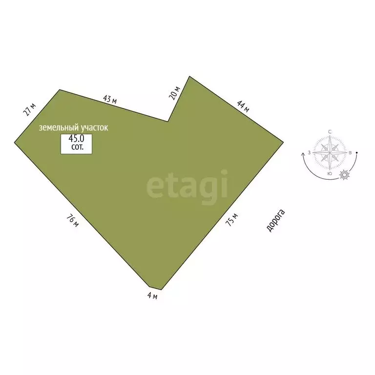 Участок в Альметьевск, улица Бигаш (45.03 м) - Фото 1