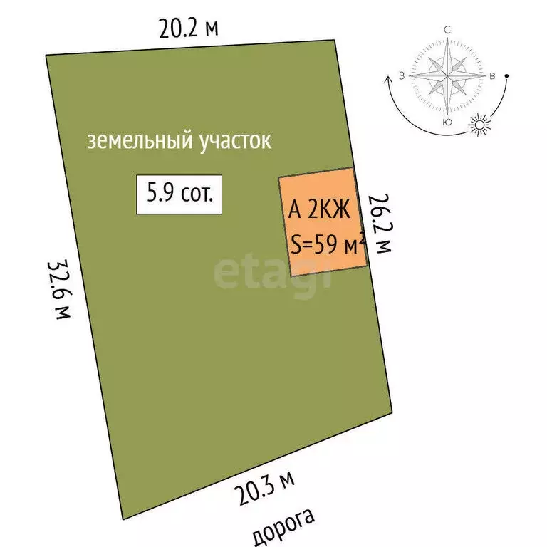 Дом в Тюменский район, СНТ Архитектор, Сосновая улица (59.4 м) - Фото 0