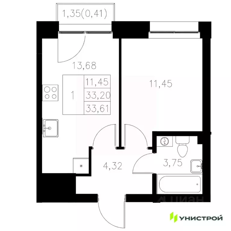 1-к кв. Татарстан, Казань Адмиралтейская Слобода мкр, Статум жилой ... - Фото 1