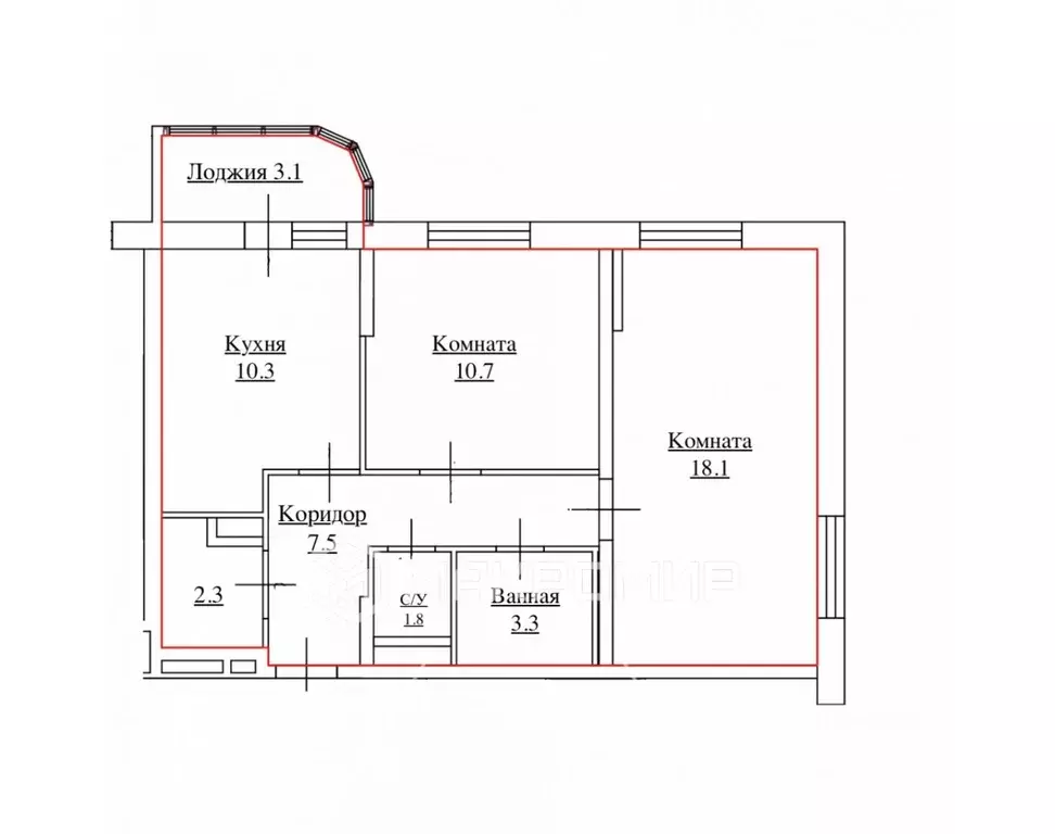 2-к кв. Ленинградская область, Всеволожский район, пос. Бугры бул. ... - Фото 2