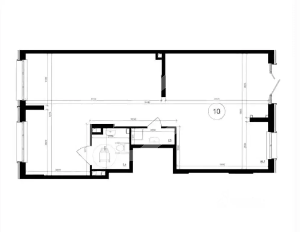 Торговая площадь в Москва Филатов Луг жилой комплекс, ул. ... - Фото 2