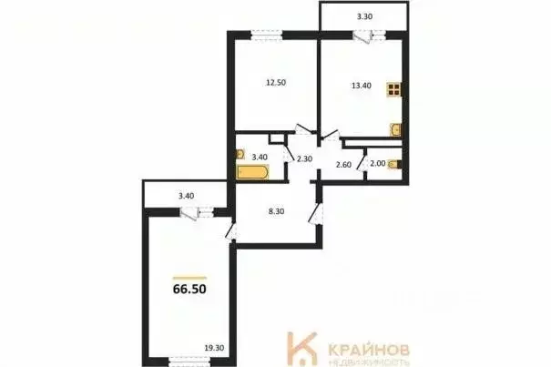 2-к кв. Воронежская область, Воронеж ул. Шидловского, 22 (66.5 м) - Фото 0