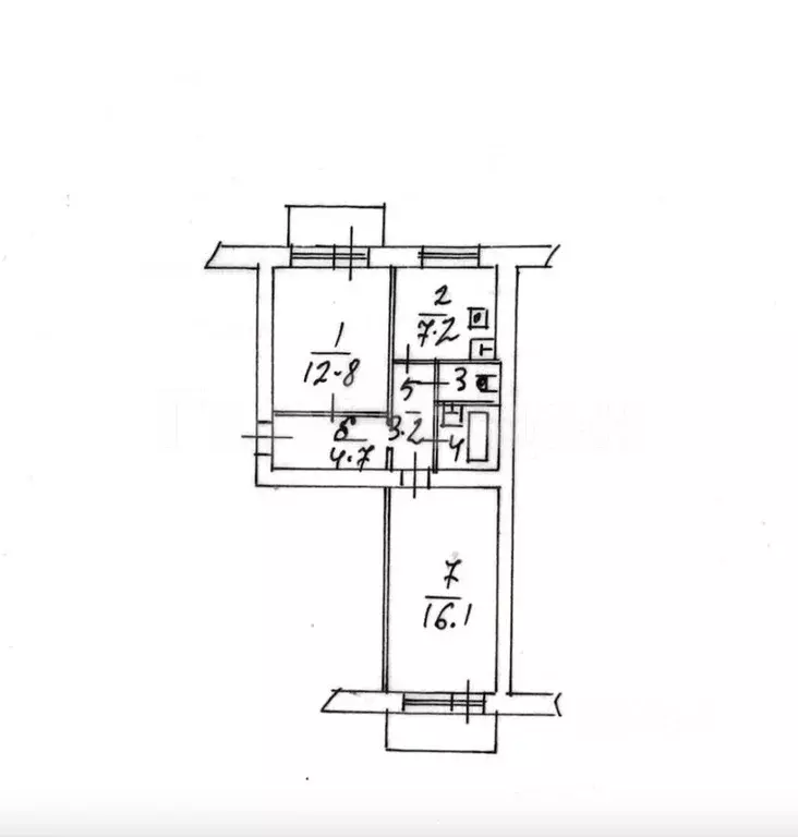 2-к кв. Московская область, Люберцы ул. Кирова, 55 (50.76 м) - Фото 2