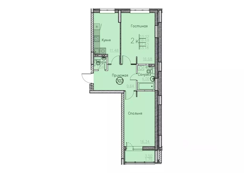 Свободной планировки кв. Саратовская область, Энгельс Петровская ул., ... - Фото 1