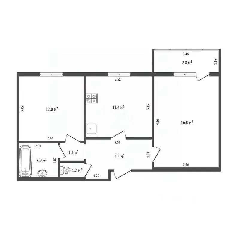 2-к кв. Ямало-Ненецкий АО, Тарко-Сале Пуровский район, Комсомольский ... - Фото 2