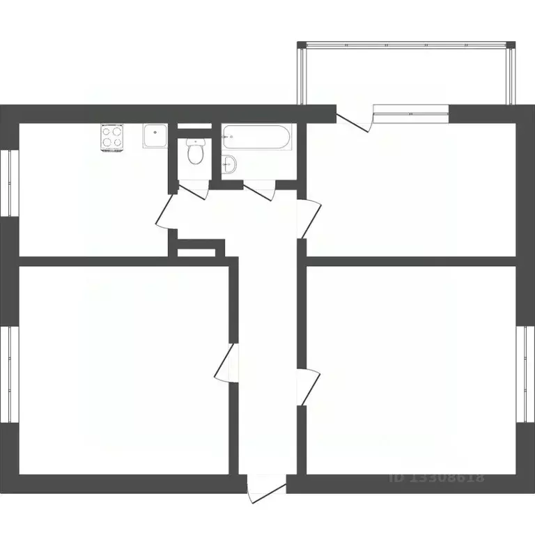 3-к кв. Омская область, Омск ул. Лукашевича, 21/2 (69.3 м) - Фото 1