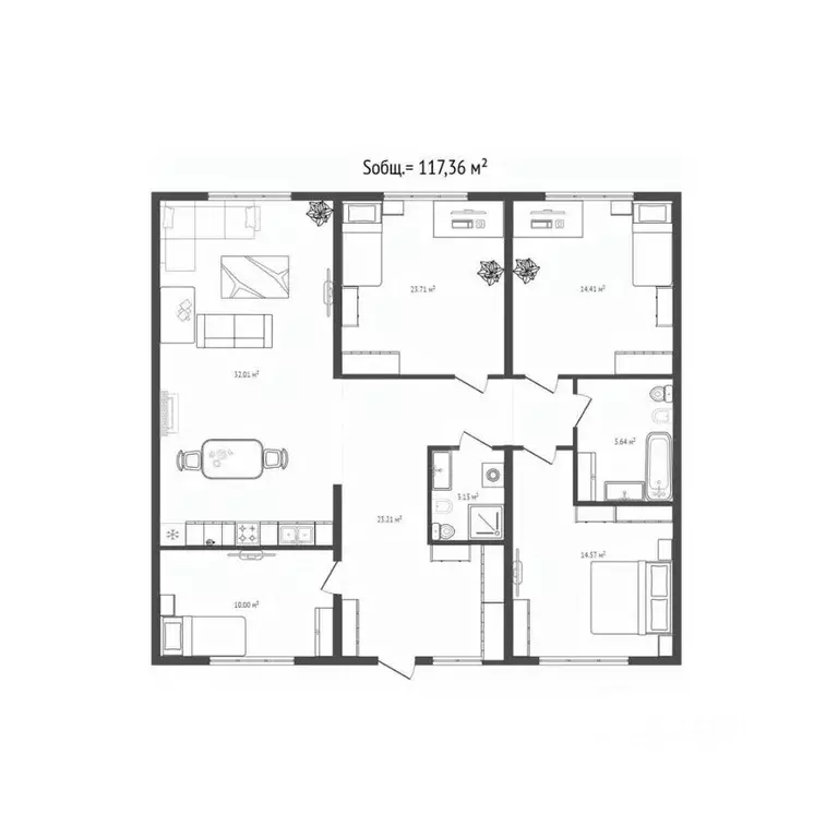 Дом в Новосибирская область, Коченевский район, Поселок Чистые луга ... - Фото 2