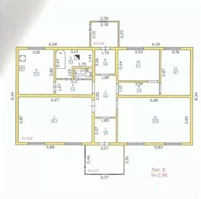 Дом в Оренбургская область, пос. Саракташ ул. Чернышевского, 2Б (108 ... - Фото 2