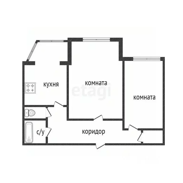 2-к кв. Ханты-Мансийский АО, Сургут Геологическая ул., 13/1 (64.6 м) - Фото 1