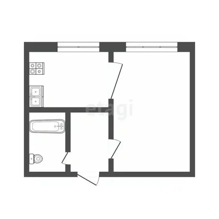 1-к кв. Коми, Ухта просп. Космонавтов, 5/2 (25.5 м) - Фото 1