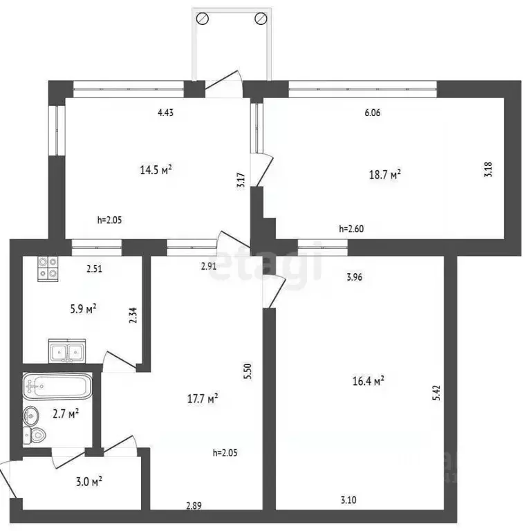 Офис в Севастополь ул. Адмирала Октябрьского, 15 (79 м) - Фото 2