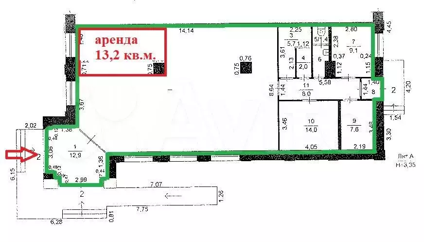 Г. Еманжелинск, аренда торгового места 17,5 кв.м - Фото 0