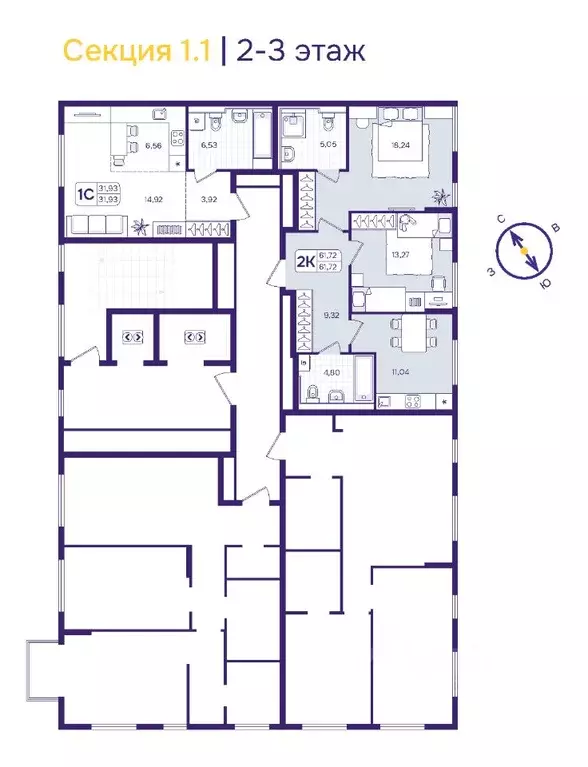 2-к кв. Приморский край, Владивосток ул. Борисенко (61.72 м) - Фото 2
