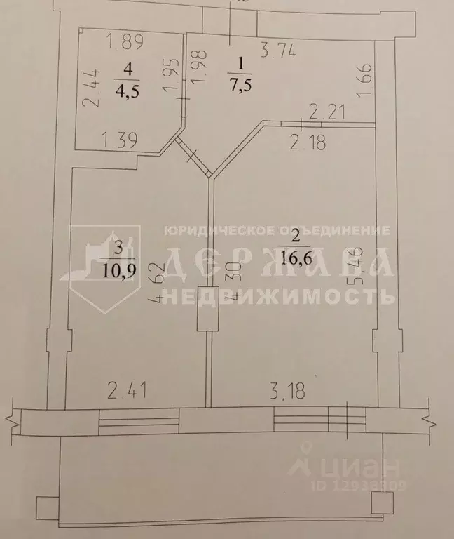 1-к кв. Кемеровская область, Кемерово ул. Юрия Двужильного, 10Б (39.5 ... - Фото 2