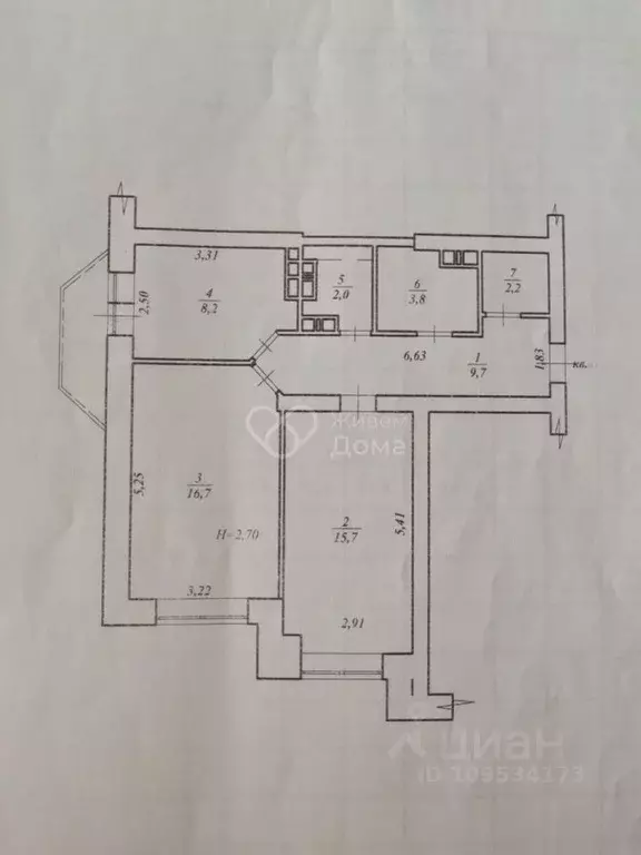 2-к кв. Волгоградская область, Волгоград ул. 70-летия Победы, 3 (58.3 ... - Фото 1