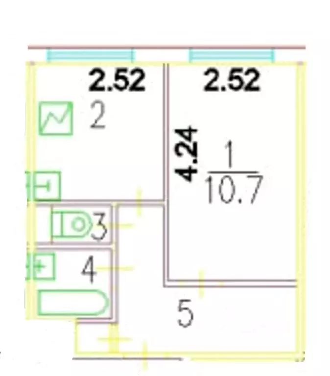 1-к кв. Москва, Москва, Зеленоград к703 (26.8 м) - Фото 1
