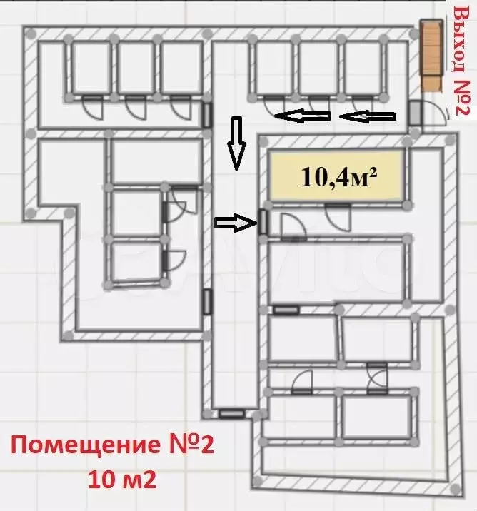 Помещение в центре под сдачу, 57.7 м - Фото 1