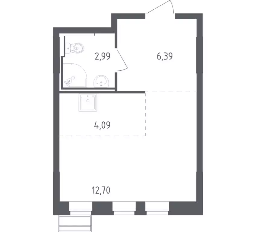 Квартира-студия: село Лайково, микрорайон Город-Событие, ЖК Рублёвский ... - Фото 1