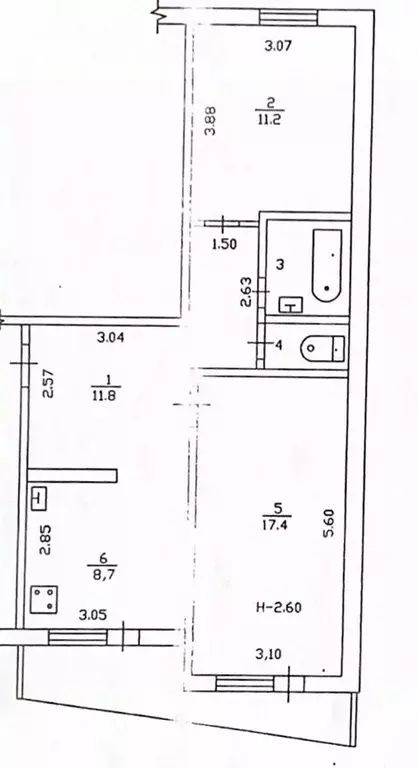 2-к кв. Приморский край, Лесозаводск с. Донское, ул. Мира, 2 (53.1 м) - Фото 0