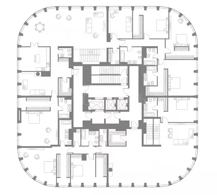 Свободной планировки кв. Москва Дружинниковская ул., 15А (847.2 м) - Фото 2