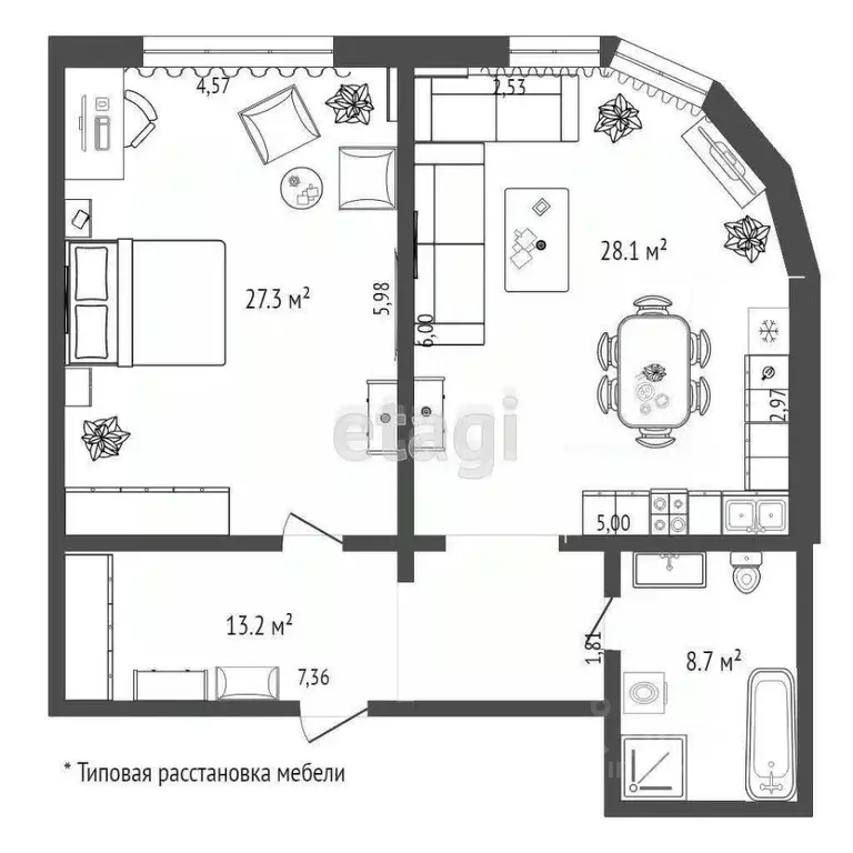 1-к кв. Тюменская область, Тюмень Войновка мкр, ул. Энергостроителей, ... - Фото 1