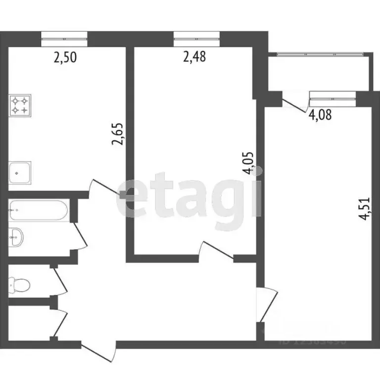 2-к кв. Воронежская область, Воронеж ул. Березовая Роща, 4А (74.1 м) - Фото 2