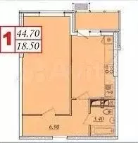 1-к. квартира, 46 м, 10/14 эт. - Фото 0