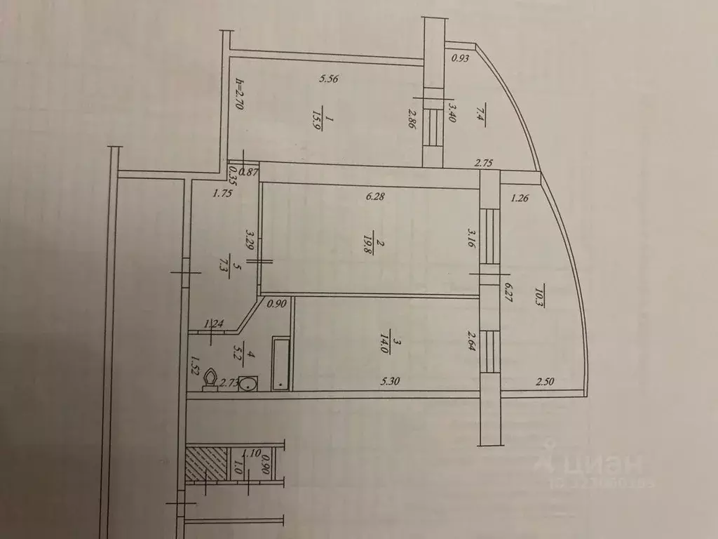 2-к кв. Саха (Якутия), Якутск ул. Петра Алексеева, 17 (62.0 м) - Фото 1