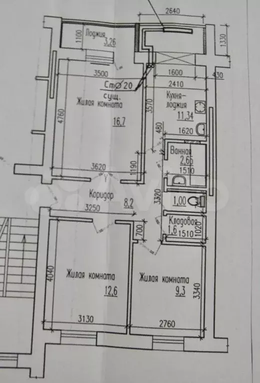 3-к. квартира, 66 м, 5/5 эт. - Фото 0