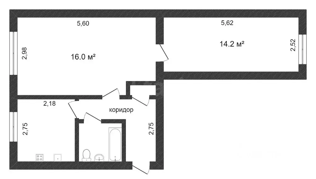 2-к кв. Тюменская область, Тюмень Антипино мкр, ул. Ивана Крылова, 2Б ... - Фото 2