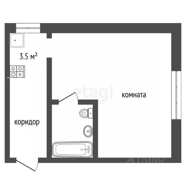 1-к кв. Кемеровская область, Междуреченск Интернациональная ул., 12 ... - Фото 0