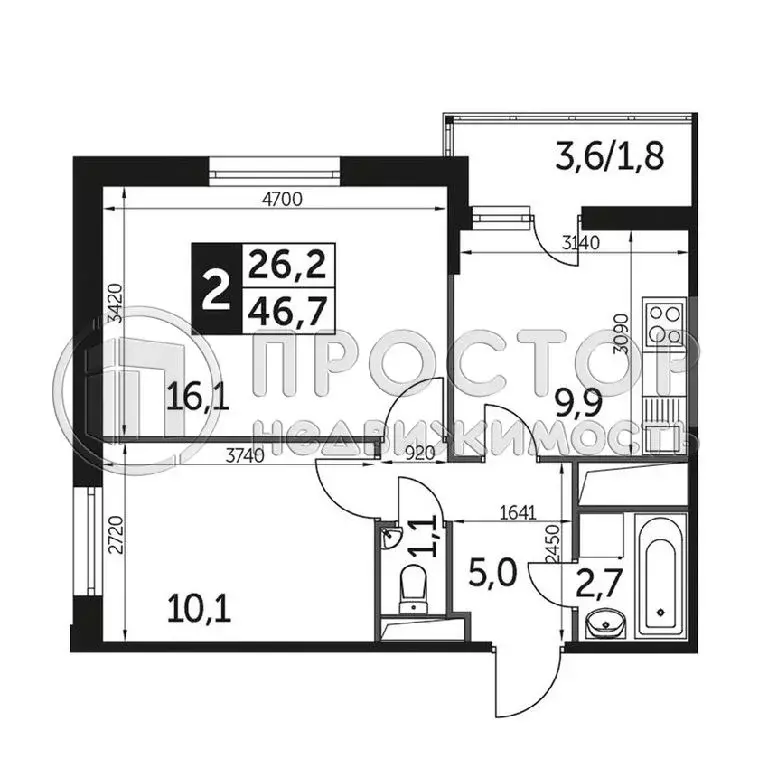 Продается 2-комнатная квартира - Фото 1