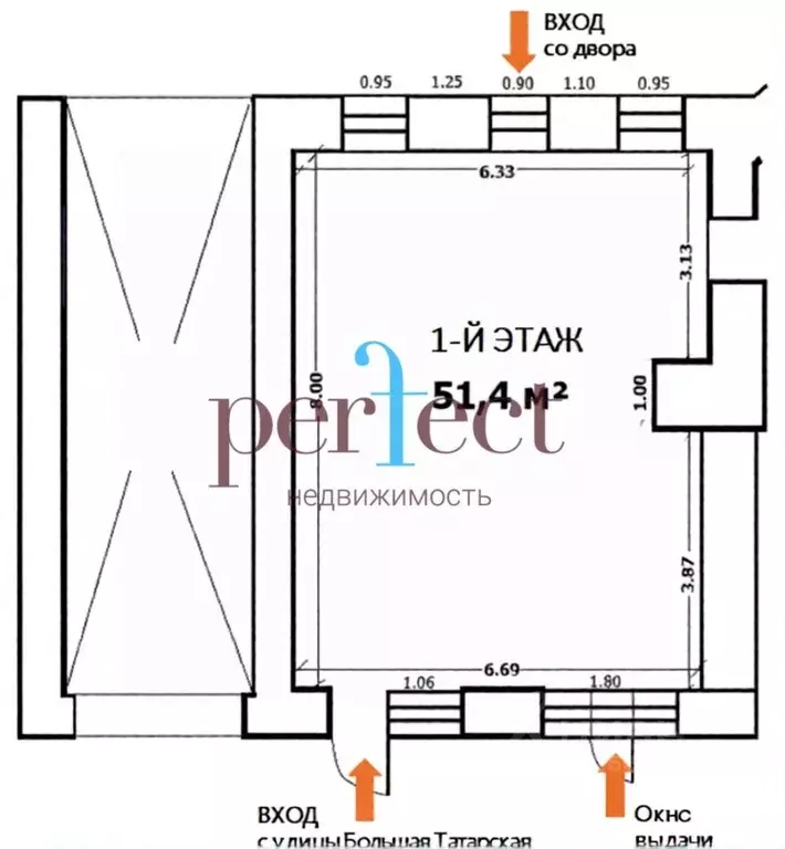 Торговая площадь в Москва Татарская ул., 20 (51 м) - Фото 0