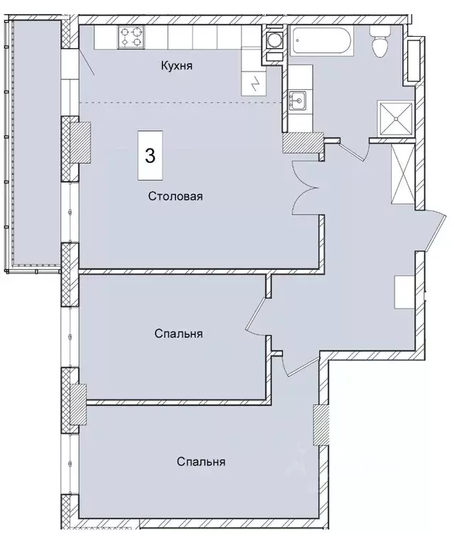 2-к кв. Саха (Якутия), Якутск Вилюйский тракт, 4-й км, 83 (86.37 м) - Фото 0