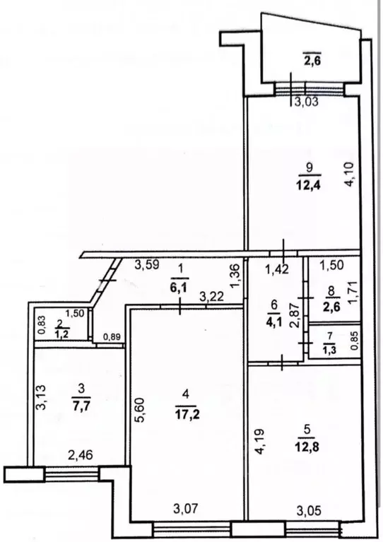 3-к кв. Оренбургская область, Оренбург Салмышская ул., 46 (65.4 м) - Фото 1
