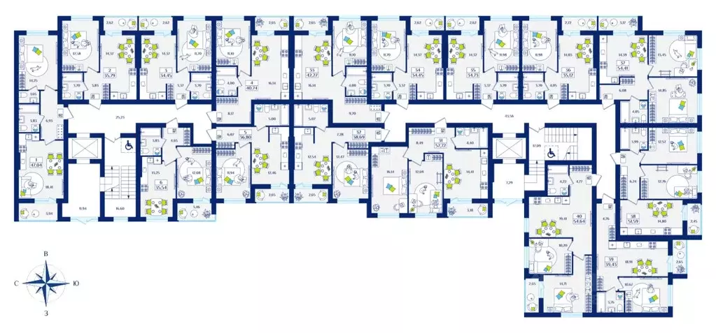 1-к кв. Калининградская область, Зеленоградск  (42.27 м) - Фото 1