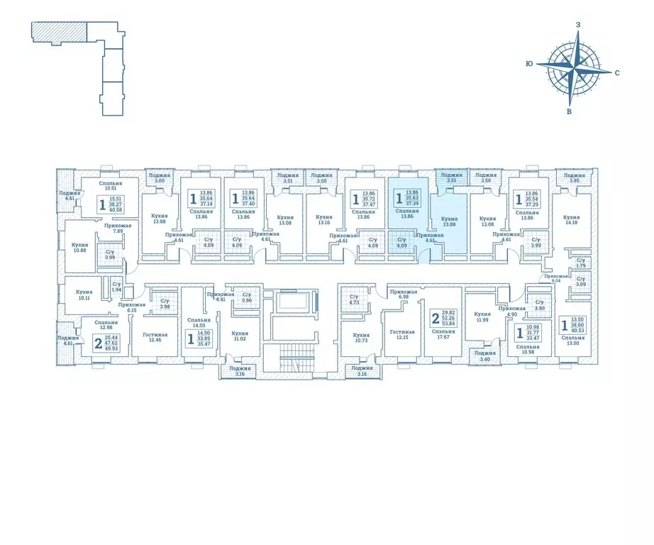 1-комнатная квартира: посёлок городского типа Монино, улица Генерала ... - Фото 2