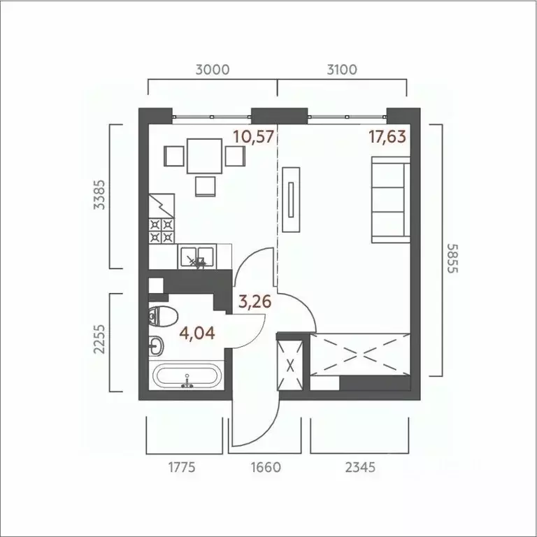1-к кв. Иркутская область, Иркутск ул. 6-я Советская, 2 (35.5 м) - Фото 0