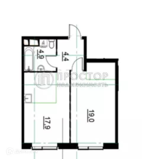 Продаётся 1-к квартира, 46.3 м - Фото 0