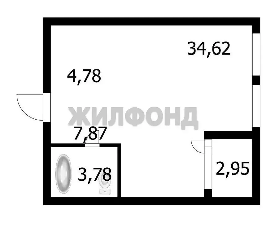 1-комнатная квартира: Новосибирск, улица Кирова, 50 (54 м) - Фото 1