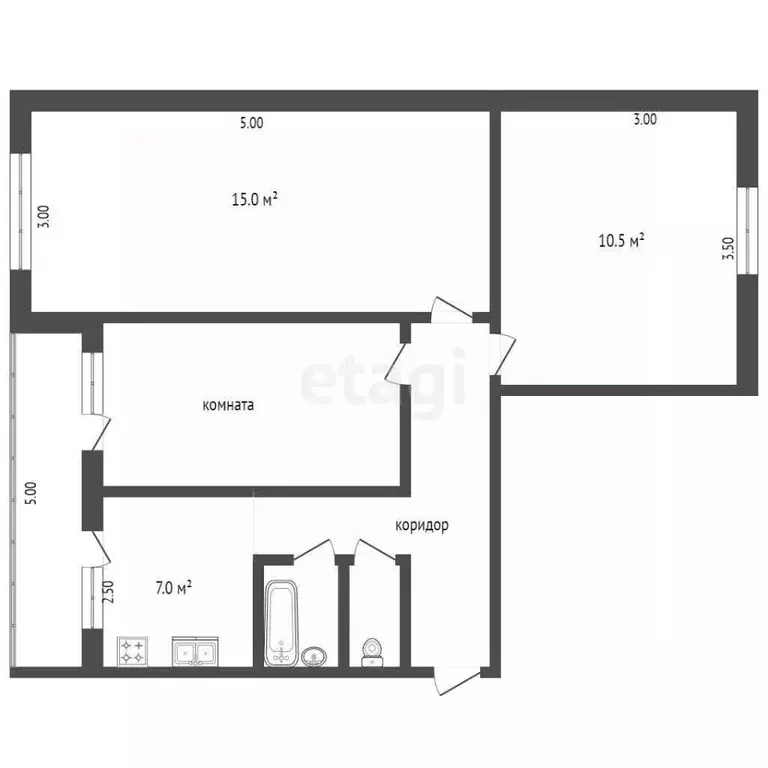 3-к кв. Крым, Красноперекопск ул. Калинина, 13 (57.1 м) - Фото 1