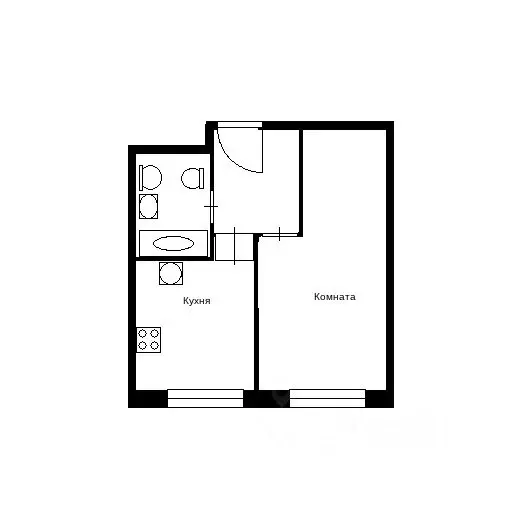 1-к кв. Омская область, Омск ул. Крупской, 27 (37.0 м) - Фото 1
