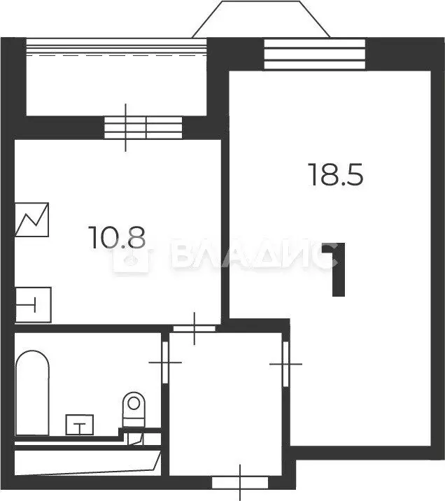 1-комнатная квартира: Москва, Чоботовская улица, 2А (37.9 м) - Фото 1