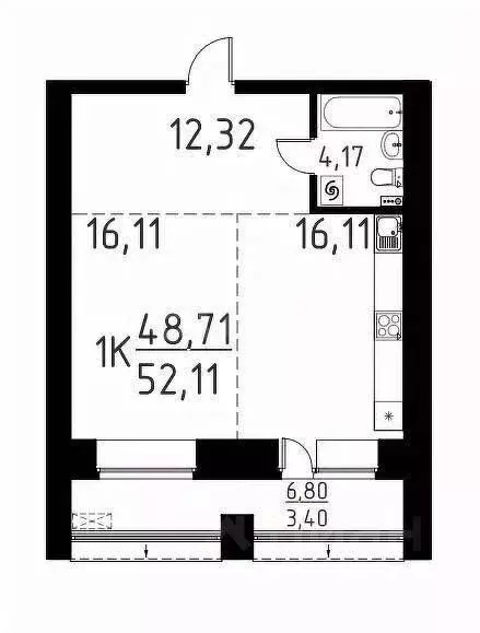 2-к кв. Томская область, Томский район, д. Кисловка, Левобережный мкр ... - Фото 2