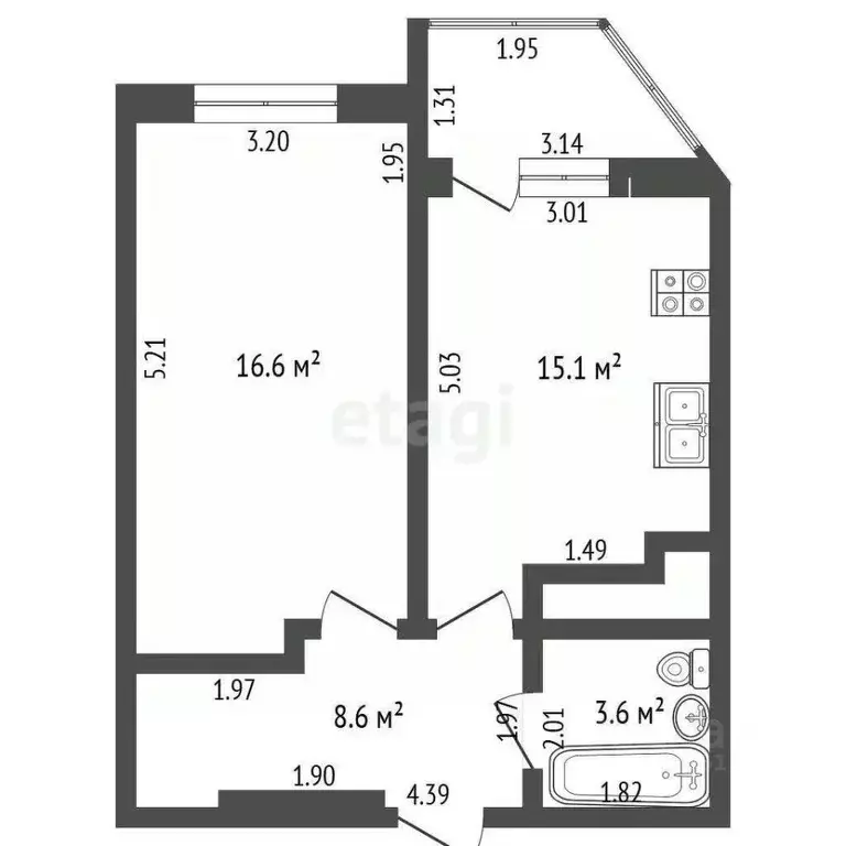 1-к кв. Краснодарский край, Анапа Владимирская ул., 150 (44.2 м) - Фото 2