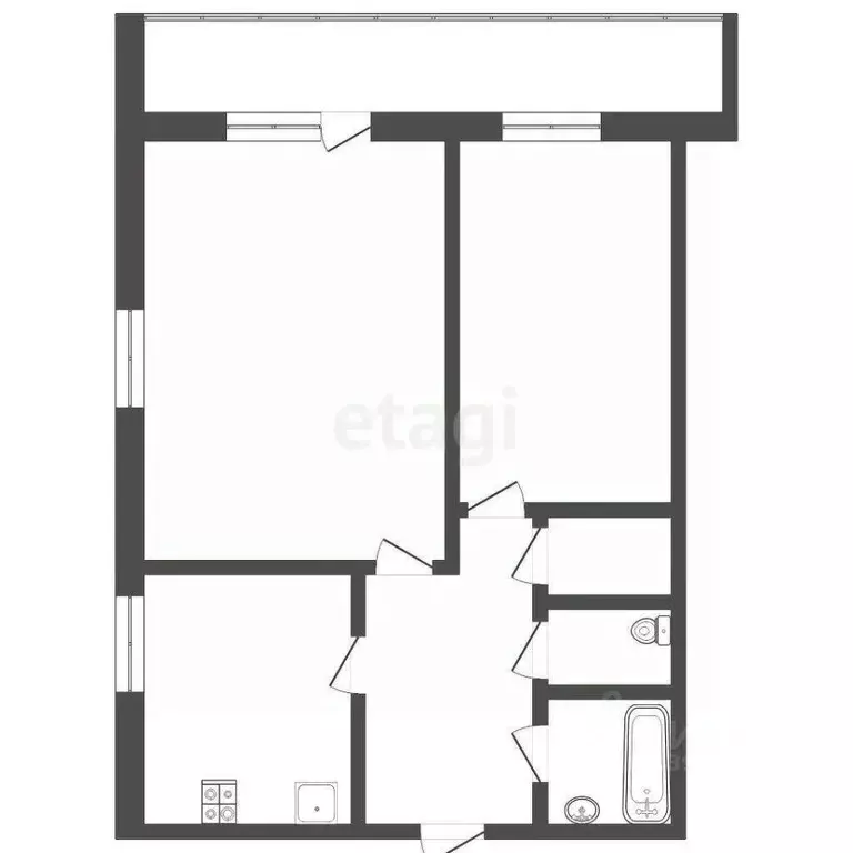 2-к кв. Тюменская область, Тюмень Широтная ул., 109 (49.1 м) - Фото 1