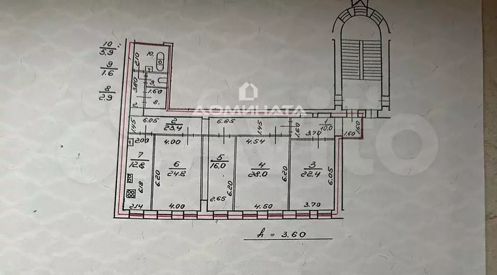 4-к. квартира, 148 м, 4/4 эт. - Фото 0